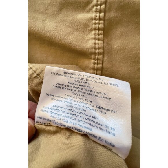 Lot 3 ROYAL VELVET Britannica Gold Khaki 100% Cotton Pillowcases Standard NICE - Picture 7 of 9